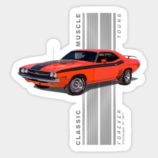 Challenger RT Classic American Muscle Cars Vintage Sticker